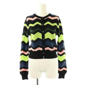 総柄 ニット カーディガン 長袖 40 マルチカラー /HK OS