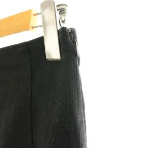 PLST 24SS ラメジャージーナロースカート タイト ミモレ ロング M 黒 ブラック /AT OS