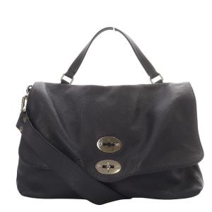 ポスティーナ レザー 2WAY ハンドバッグ ワンハンドル ショルダーバッグ 斜め掛け ネイビー /YO19