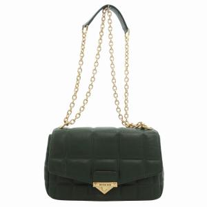 Soho キルティング チェーンショルダーバッグ 斜め掛け レザー 緑 グリーン /FF