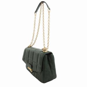 MICHAEL KORS Soho キルティング チェーンショルダーバッグ 斜め掛け レザー 緑 グリーン /FF