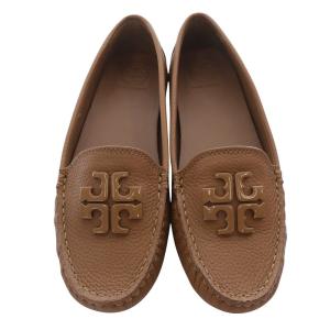 TORY BURCH LOWELL 2 DRIVER レザー フラットシューズ ローファー 6M 茶 ブラウン 55810 /SR5