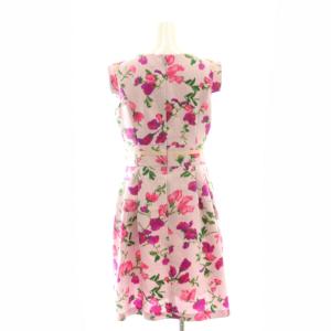 TOCCA ノースリーブ 花柄 ワンピース ひざ丈 2 紫 パープル /AT OS