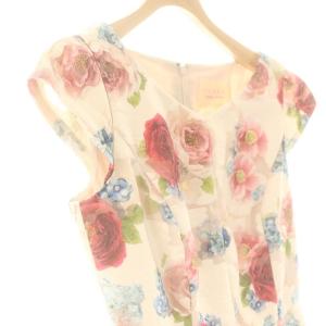 TOCCA フレンチスリーブ 花柄 ワンピース 2 ライトピンク マルチカラー /MI OS