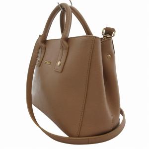 FURLA リンダ ハンドバッグ ショルダー 2WAY 手提げ クロスボディ ロゴ 茶 ブラウン /FF