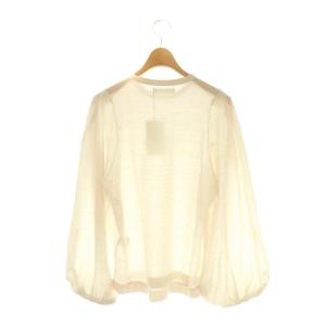 ebure ウールバルーンスリーブニット カットソー ベージュ /MI OS