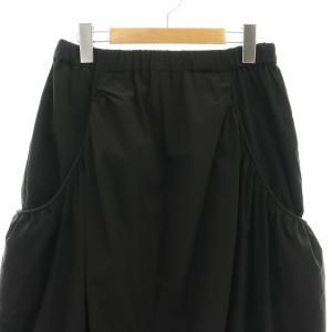 rim.ark TUCK LONG VOLUME タックロングスカート フレア 36 黒 ブラック 460HSL31-0800