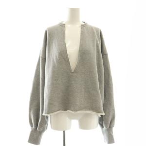 スウェットVネックプルオーバー カットソー 長袖 F グレー /SY OS
