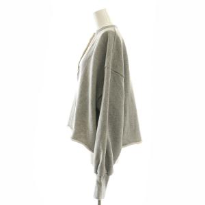 Whim Gazette WhimGazette スウェットVネックプルオーバー カットソー 長袖 F グレー /SY OS