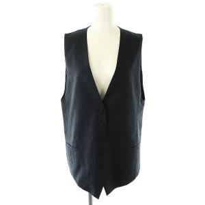 25SS Leopard Vest ジレ レオパード柄 紺 ネイビー /SY OS