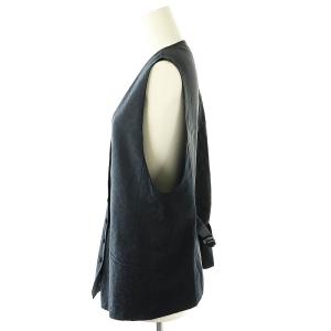 Lisiere L'Appartement 25SS Leopard Vest ジレ レオパード柄 紺 ネイビー /SY OS