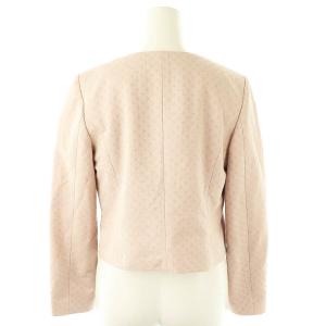 TOCCA 24SS FIORE ジャケット ノーカラー ジャガード 0 ピンク /DF OS