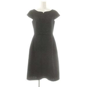 25SS FIRST SPRINGS ドレス ワンピース フレンチスリーブ ラメ 0 ブラック /DO