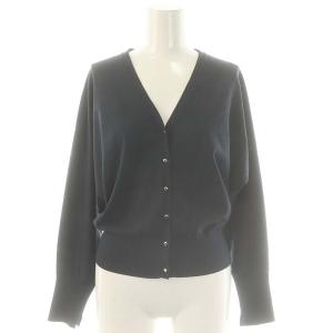 ヴィスコースストレッチ ドルマンスリーブ カーディガン ニット セーター 32 ネイビー /SS OS