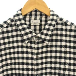 Steven Alan 21/- NEL BOX REGULAR COLLAR SHIRT-BOLD ネル ボックス レギュラーカラーシャツ