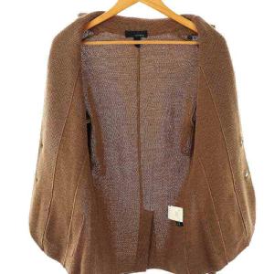 LARDINI ウールハニカムソリッド2Bニットジャケット テーラードジャケット M ブラウン /DF OS SH