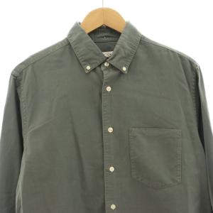 Steven Alan コットンBDシャツ 長袖 M グレー /DF OS SH