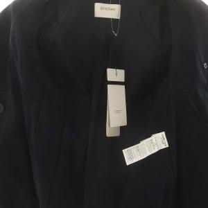 SPORT MAX Fitted ダブルブレストサテンブレザージャケット 36 ネイビー