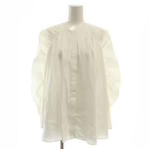 ギャザースリーブブラウス シャツ 長袖 36 S 白 ホワイト SH /SY OS