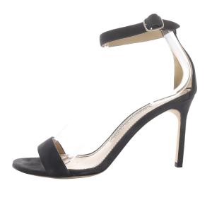 サンダル ピンヒール ストラップ スエード 36.5 ブラック /YO10 SH