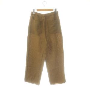 SLOBE IENA イージーパンツ リネン 茶 ブラウン /SS OS