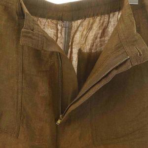 SLOBE IENA イージーパンツ リネン 茶 ブラウン /SS OS