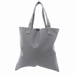 MARGARET HOWELL 美品 COTTON LOGO BAG トートバッグ ロゴ プリント キャンバス グレー /HO