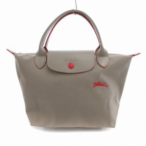 ル プリアージュ LE PLIAGE ハンドバッグ ロゴ刺繍 ナイロン S グレー /JS