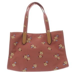 COACH DISNEY トート 30・100 パーセント リサイクル キャンバス フローラルプリント トートバッグ
