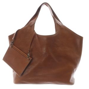 トスカ トートバッグ ハンドバッグ レザー 茶色 ブラウン /SR17