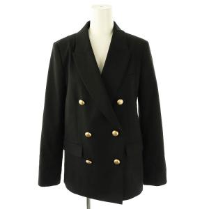 23AW ダブルブレストジャケット テーラードジャケット 金ボタン 36 ブラック /DF OS