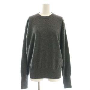 カシミヤプルオーバー ニット セーター クルーネック 長袖 F グレー /SY OS