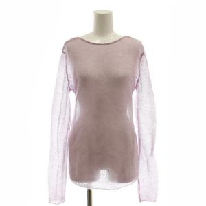 2WAYプルオーバー ニット セーター モヘヤ混 F 紫 パープル /SS OS