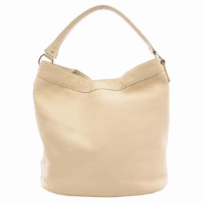 Longchamp ハンドバッグ ワンショルダー 肩掛け ロゴ レザー ベージュ /GV