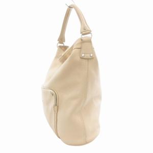Longchamp ハンドバッグ ワンショルダー 肩掛け ロゴ レザー ベージュ /GV