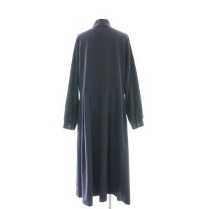 MidiUmi チェック シャツワンピース ロング ネイビー /SS OS