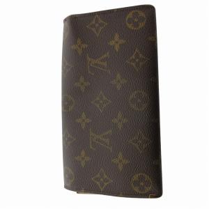 LOUIS VUITTON モノグラム ポシェット ポルト モネ クレ 長財布 ウォレット LVロゴ PVC 茶 ブラウン M61726