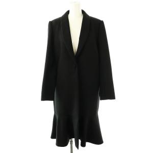 RUFFLED HEM COAT ラッフルヘムコート 38 ブラック