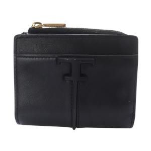 Tタイムレス 2つ折り財布 レザー ブラック