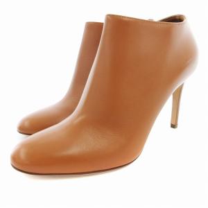 ブーティ シューズ ハイヒール ピンヒール レザー 35 22?p 茶 ブラウン /AE