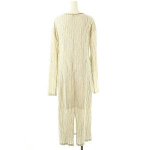 CLANE COTTON CREPE TUCK ONE PIECE ワンピース ストライプ ロング 長袖 2 オフホワイト
