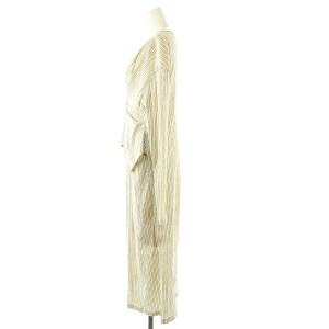 CLANE COTTON CREPE TUCK ONE PIECE ワンピース ストライプ ロング 長袖 2 オフホワイト