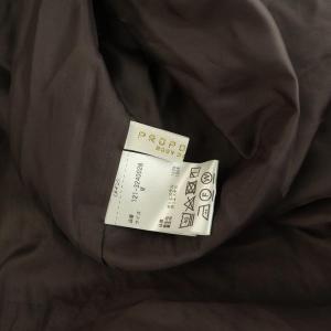 PROPORTION BODY DRESSING プロポーションボディドレッシング ニュアンスプリントプリーツワンピース ロング 長袖 パフスリーブ M チャコールグレー /MY OS