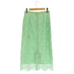 ANAYI 22SS リーフレースタイトスカート ロング 38 ミント /MY OS