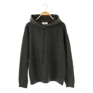 24AW エアリーニットフーディー セーター プルオーバー チャコールグレー /CX OS