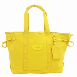 F34896 ミッドナイト マザーズバッグ ハンドバッグ トート 肩掛け キャンバス ロゴ 黄 イエロー
