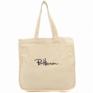 Ron Herman トートバッグ キャンバス ロゴ刺繍 白 ホワイト /UD
