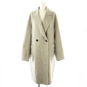 24AW SUPER160sダブルブレストコート 36 グレー