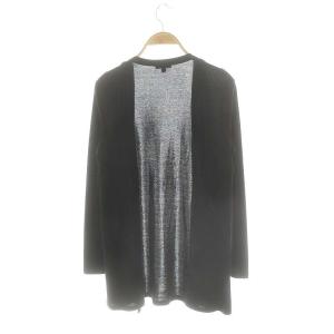INDIVI とろみジャージカーディガン 長袖 薄手 黒 /NR OS