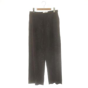 リネン ストレートパンツ 42 茶 ブラウン /AT OS
